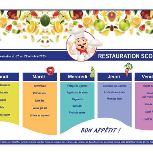 semaine du 23 au 27 octobre