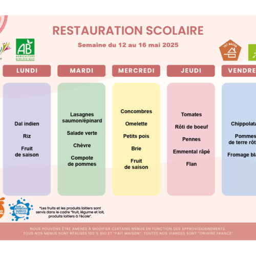 semaine du 12 au 16 mai
